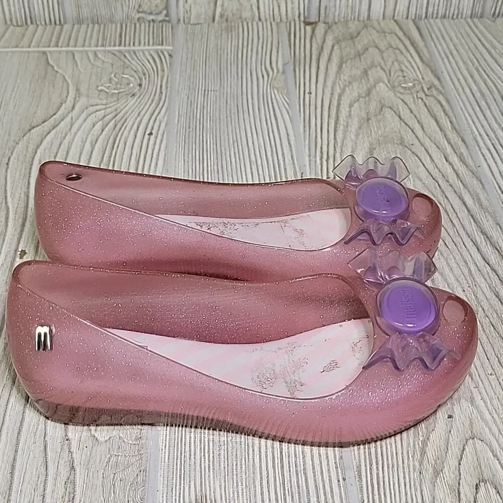 Mel Melissa Ultragirl Trick or Treat Glitter Jelly Flats Kids Size 12